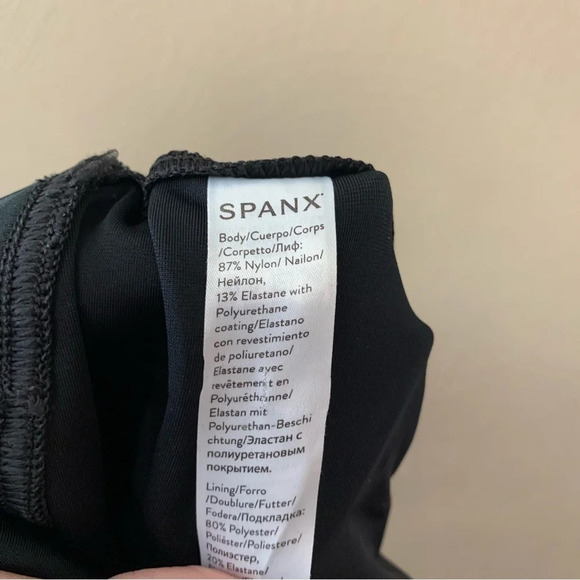 Spanx Faux Leather Black Camo Leggings - Picture 13 of 14